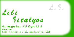 lili vitalyos business card