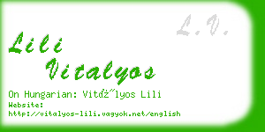 lili vitalyos business card